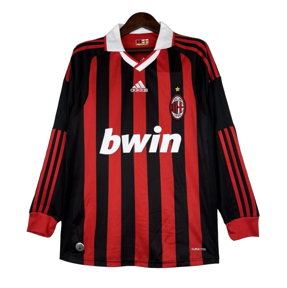 Camiseta retro AC Milan 09/10 1ª equipación manga larga
